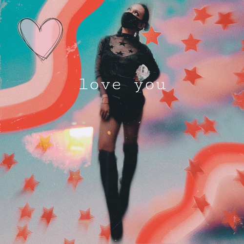 love you, digital remix of my photo x