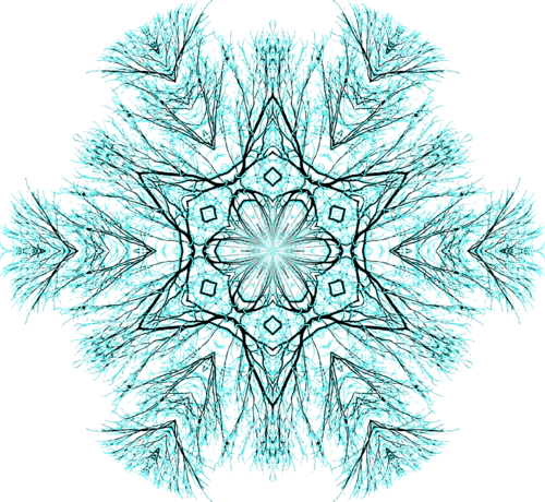 Kara's Treetop Snowflake 06 blue, .png
